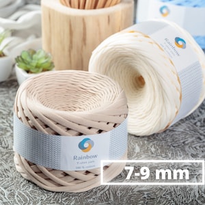 6 Rolls Set Knitting Yarn Set T-Shirt Yarn Crocheting Projects Chunky Yarn Spaghetti Yarn for Rugs Baskets Throw Blanket Crochet Pet Bed , Set A, Size