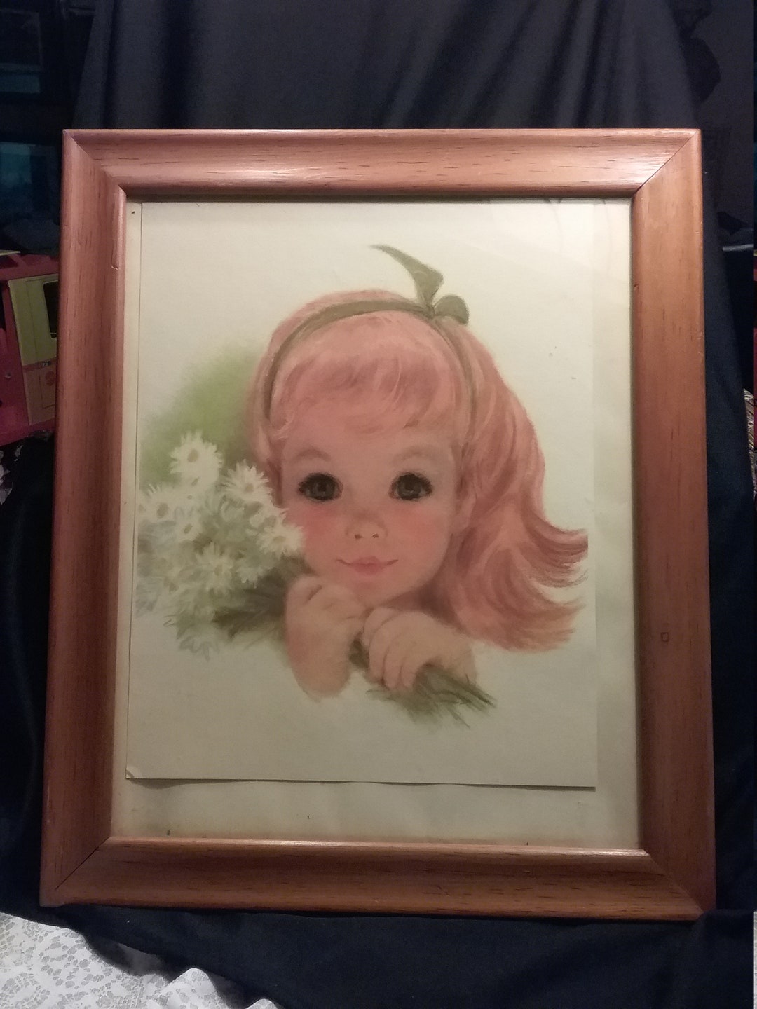 Northern Tissue Girl Print Framed 1960's Etsy