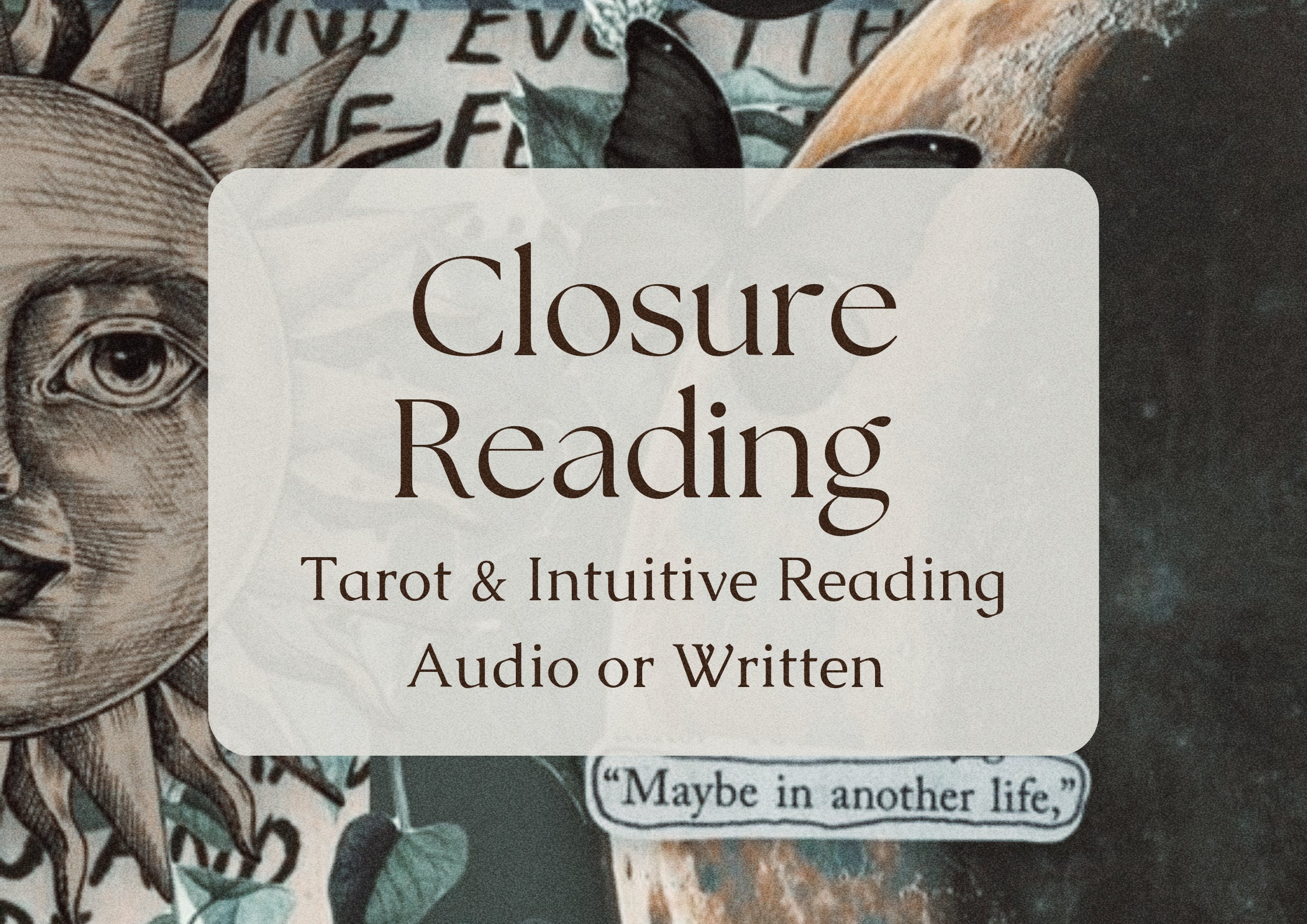 Closure Intuitive/Tarot Relationship Reading Ex Reading Break-up Tarot Separation or Lost Friendship Feelings No Contact ReadingLet Go