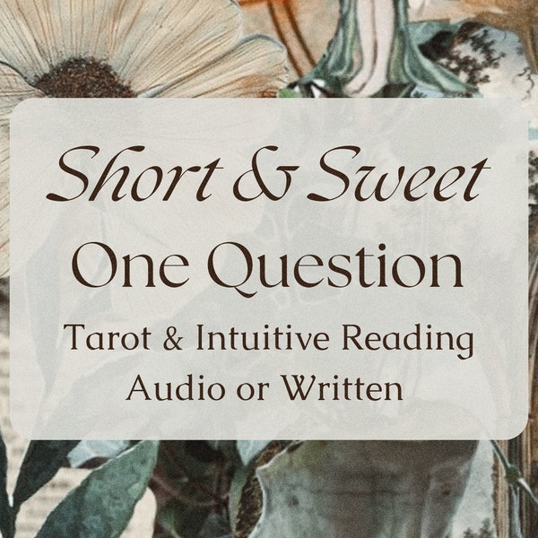 Mini Intuitive/Tarot Reading | Quick reading affordable reading short - Love Tarot Reading Career Reading Ex Tarot General Reading Intuitive