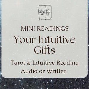 Intuitive Geschenke Mini Reading | Schnelle Lektüre erschwinglich Lektüre kurz - Liebe Tarot Legung Beruf Legung Ex Tarot Legung Allgemein Intuitiv