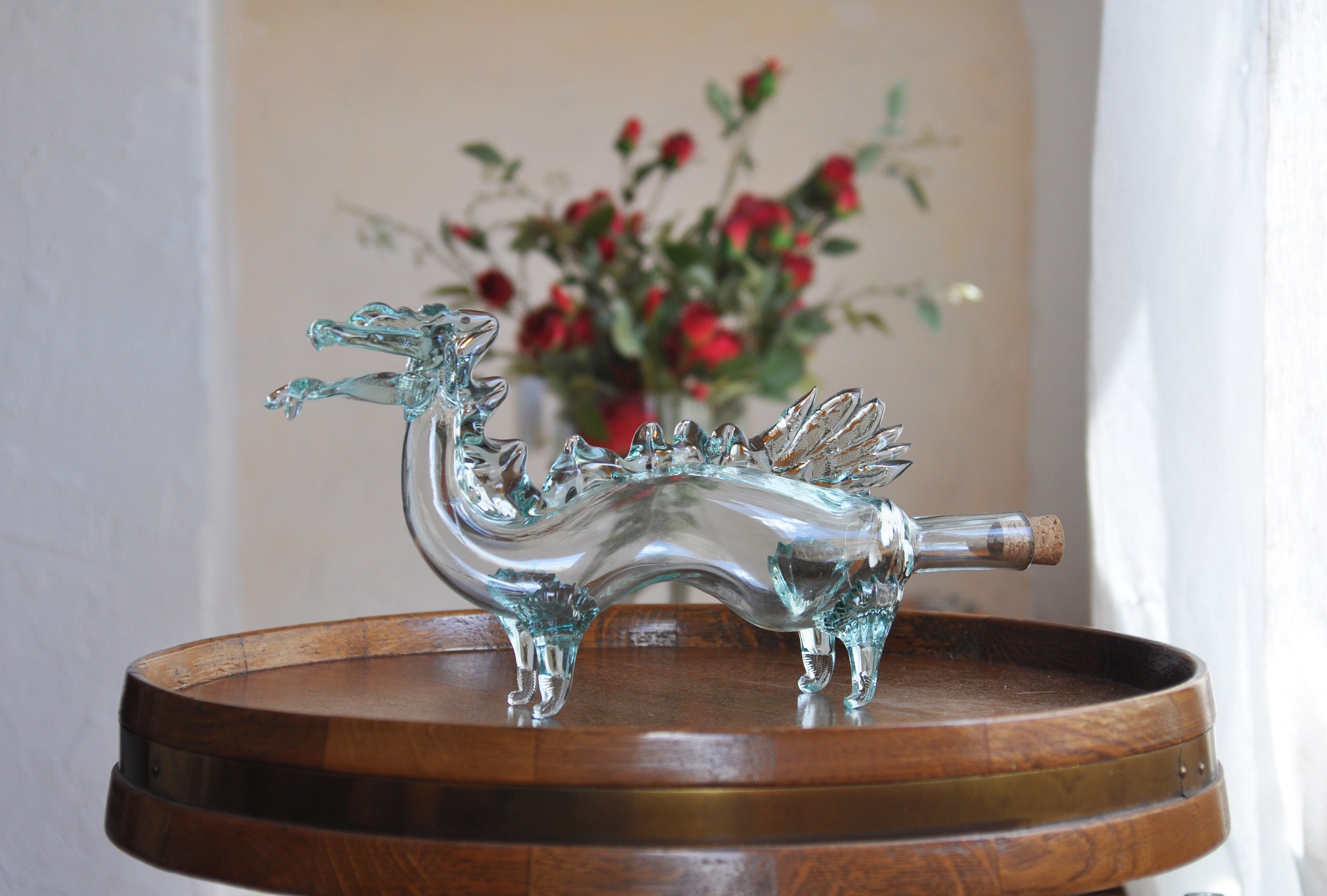 Decorative Dragon Glass Bottle for Wine Liquor Whiskey 380ml. | Etsy