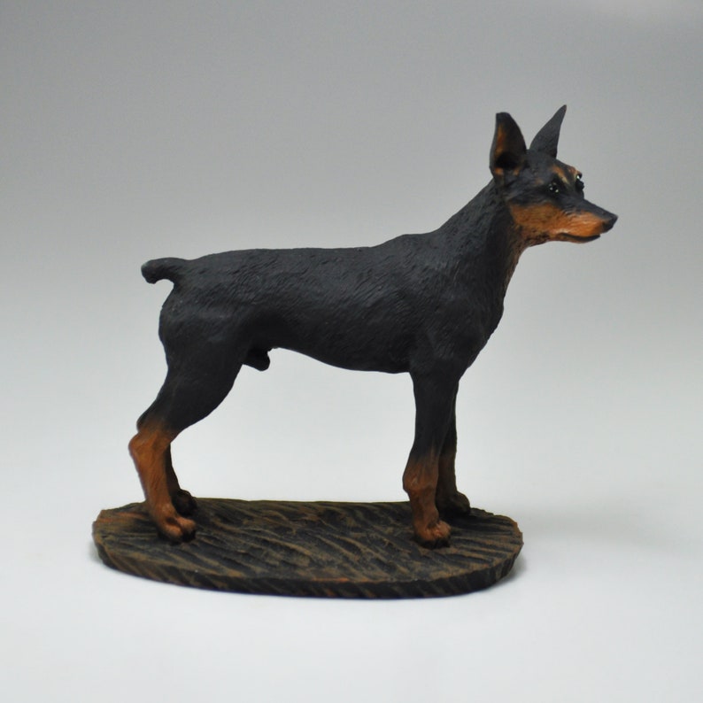 Mini Pinscher dog Statue Etsy