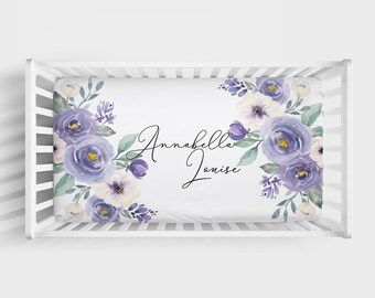 lavender crib sheet