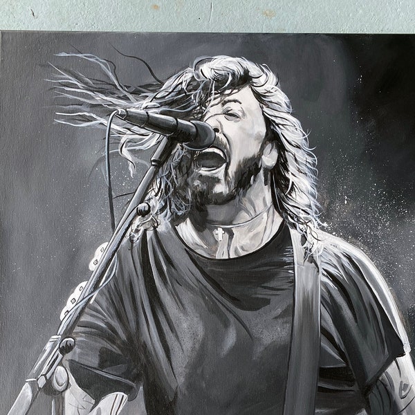 Dave Grohl Original Painting or Print | Pop Art Print | Rock Art | Collectible Musician Art | Foo Fighters