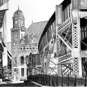 Impresión de la Torre del Reloj de Richmond / Torre del Reloj / Richmond, VA / Arte de Richmond / Estación de tren / Arte de trenes / Estación de tren de Richmond