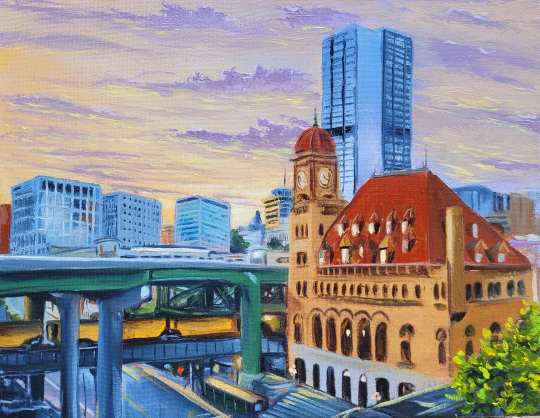 The Clocktower Fine Art Print | Richmond Art | Sunset Painting ...