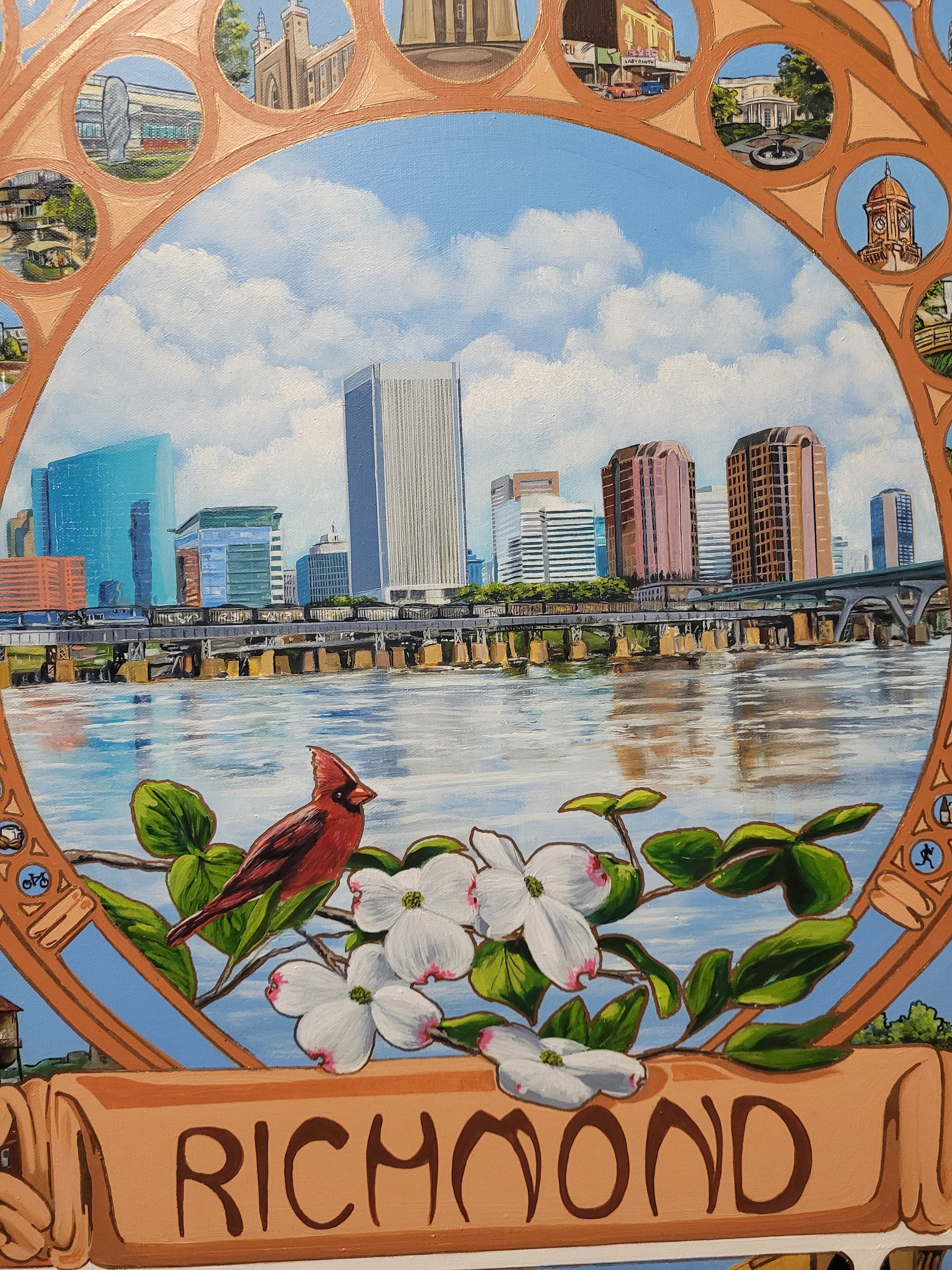 Art Nouveau Richmond Poster Fine Art Print | Richmond, VA | Richmond ...