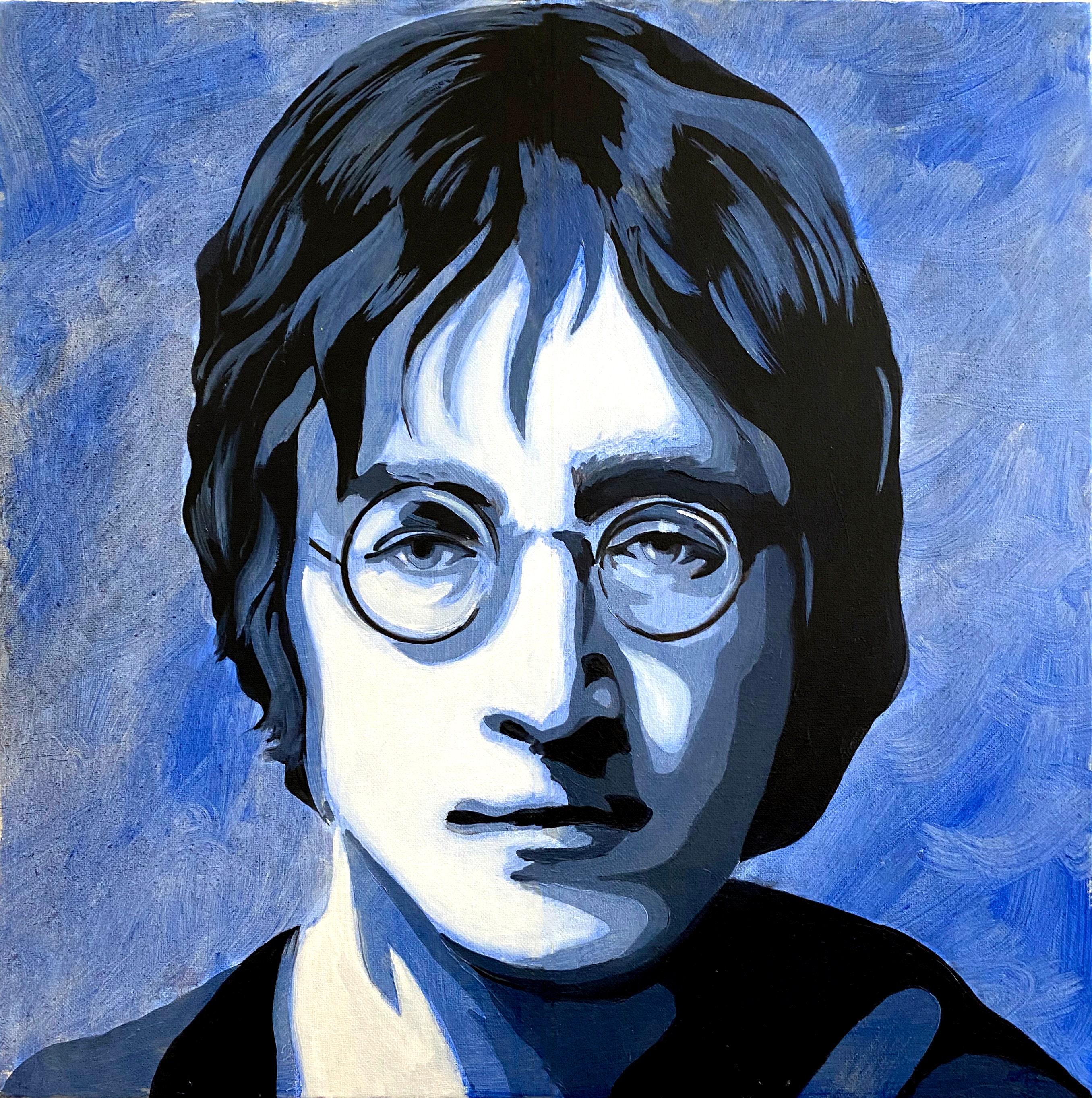 John Lennon 切り絵　ポップアート 額装済み John Lennon Original Painting or Print | Beatles Art | Pop Art