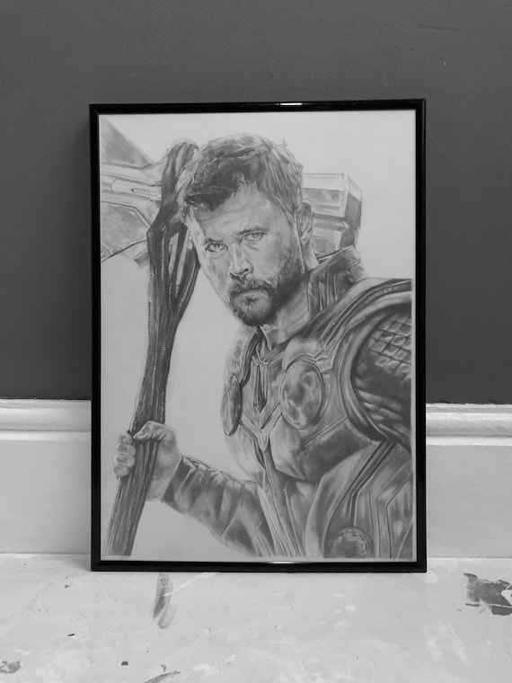 Portrait of Chris Hemsworth Pencil on A3 paper  rdrawing