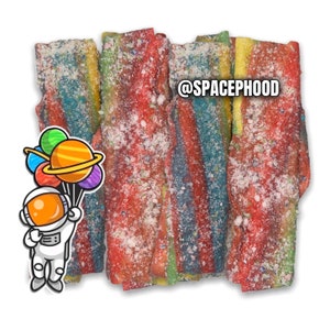 Freeze Dried Fruit Roll | Treat | Dessert | Gummy Worms | Snack | Taffy | Peach Rings | Candy | Sweet | Chocolate | Lollipop | Survival Food