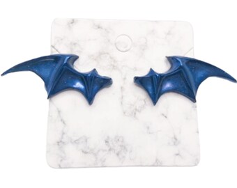 Made to order, 1.5 inch, moogle wings, Bat Wing Studs, Gothic Bat Earrings, Gothic Earrings,Bat Jewelry, Cosplay Earrings, Dragon wings
