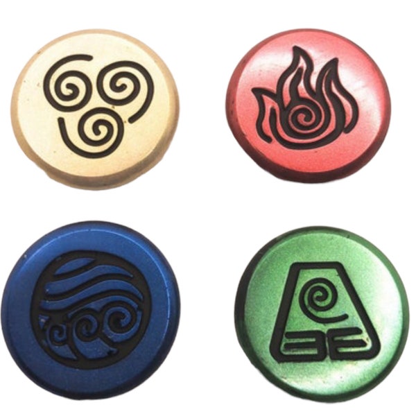 Made to order ATLA magnet set, elemental magnets, magnet set, avatar magnets, anime magnets, geeky gifts, unique magnets