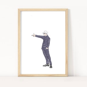 Anime Art print, manga merch, hand made fan art, INSTANT DOWNLOAD