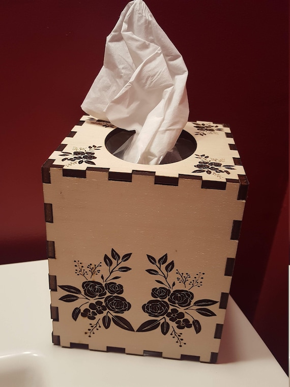 Custom Designed Laser Cut Tissue Box Etsy