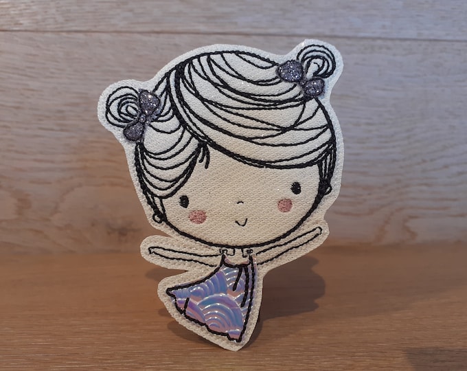 Velcro/Magneti girl dancing Velcro patch magnetic patch button