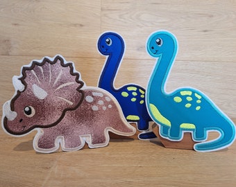 Patch Dinos iron-on patch application