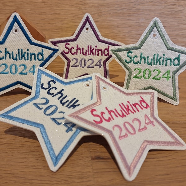 Schultütenanhänger Schulkind Taschenbaumler Glitzer