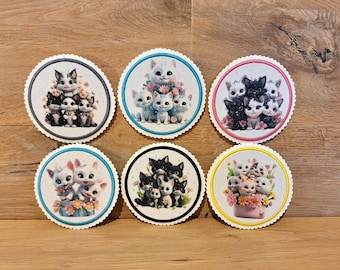 Kletti Kitten Velcro Patch Button