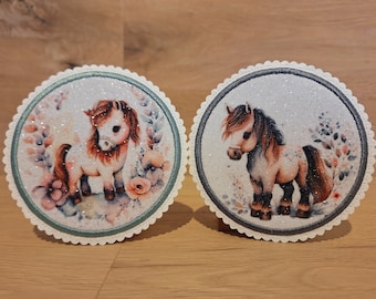 Kletti Ponyliebe Velcro Patch Button Horses