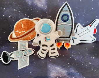 Patch space space patch iron-on applique