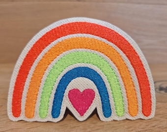 Kletti Rainbow Velcro Patch Button Neon Glitter