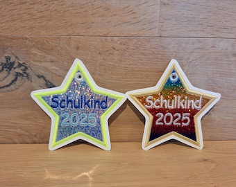 School cone pendant school child 2025 pocket tree glitter rainbow hologram