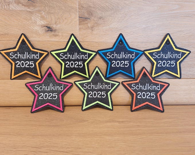 School cone pendant school child pocket tree glitter black neon 2025