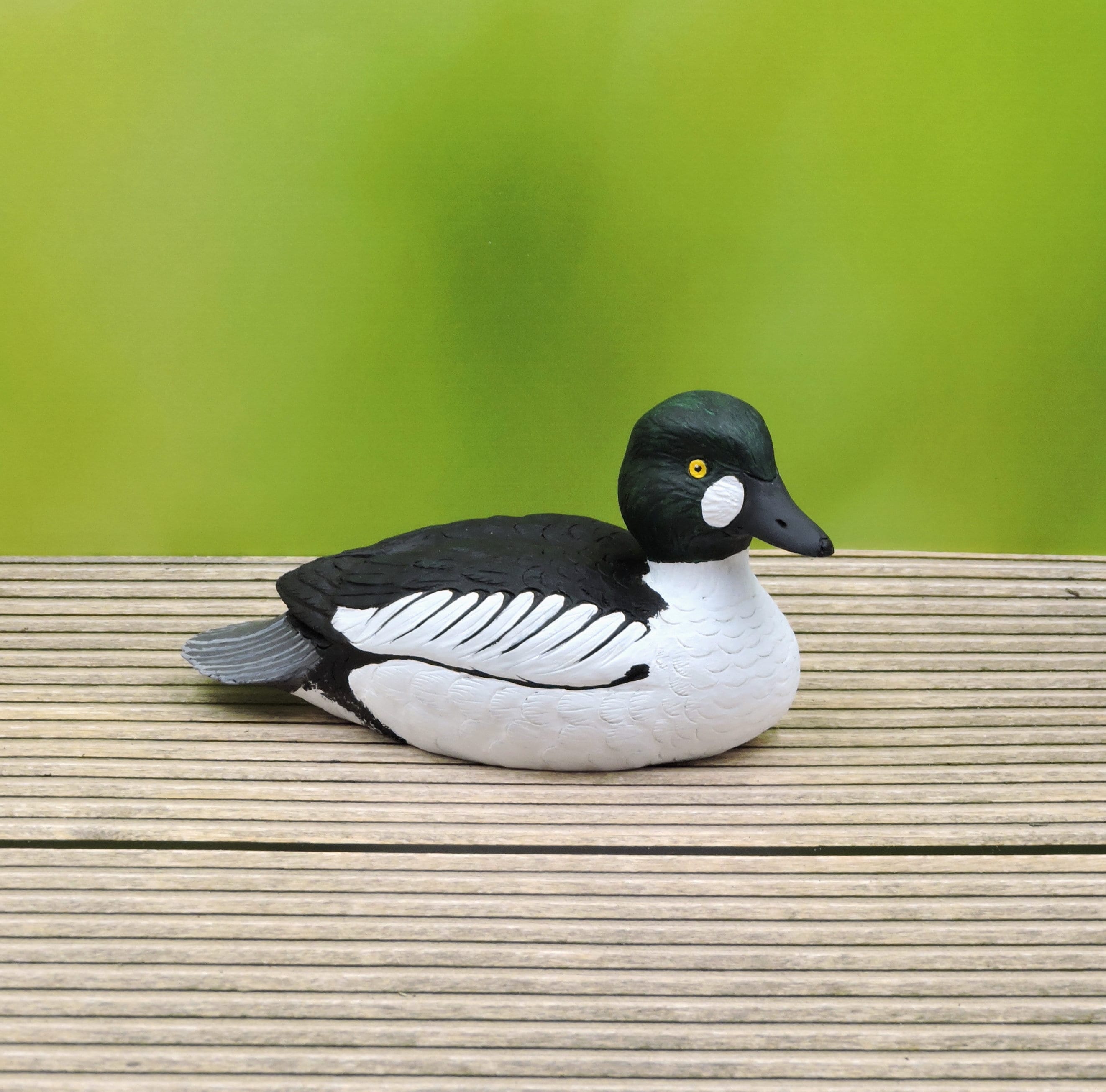 アメリカンヴィンテージ・ハンドメイド 木製 飛んでいるアヒル鴨のオブジェ