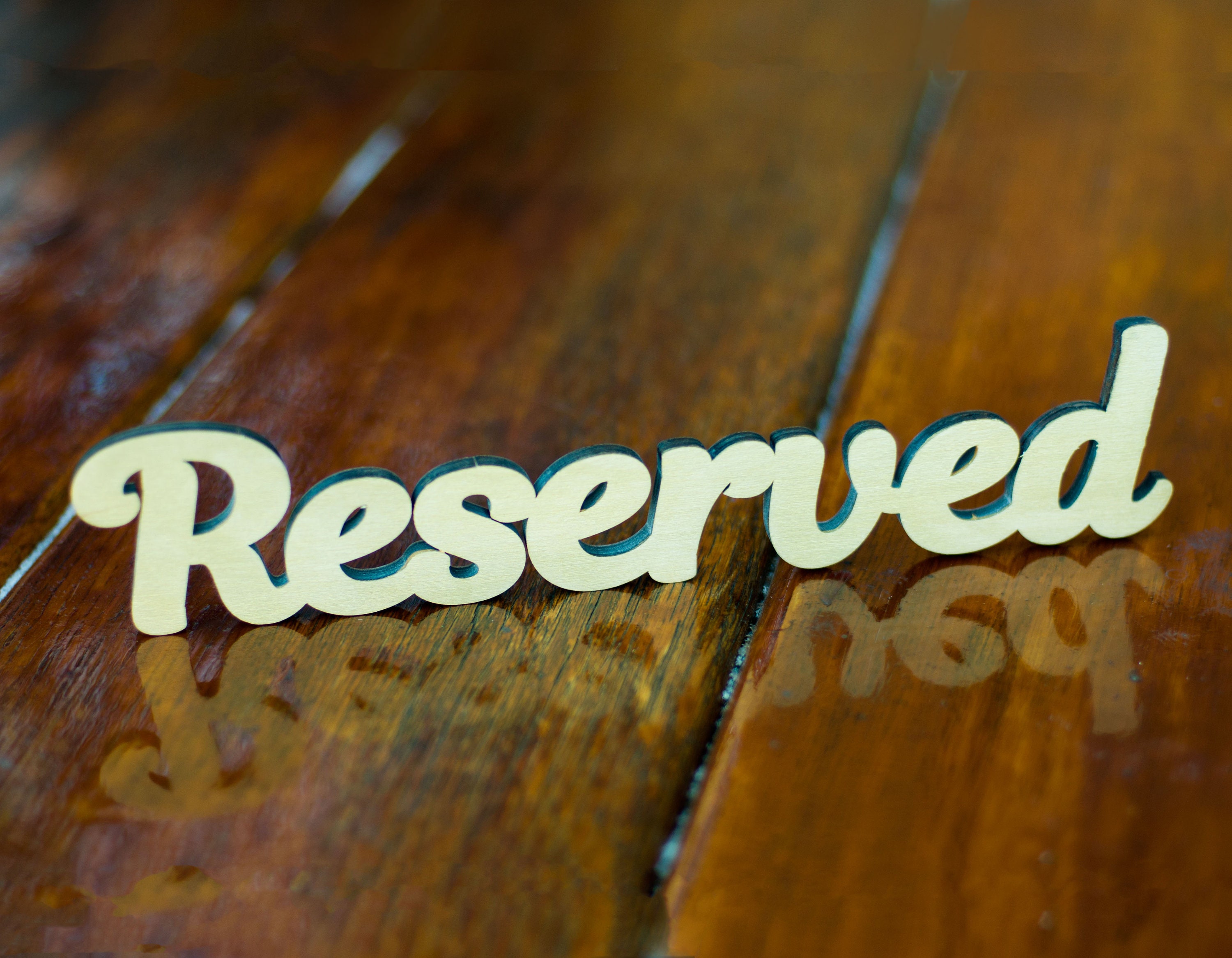 Reserved Sign Reserved Table Sign Reserved Restaurant Sign Etsy