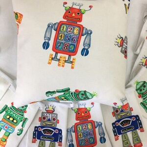 Children&#39;s Robot Cushion & Bunting Set