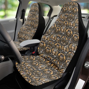 Vintage Viking and Valkyrie Car Seats Covers, Vikings Car Seats Protector, Viking art Norse art Car Accessories, Scandinavian mythology