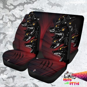 Car Seat Cover Set, Wolf pack Seat Cover for Car Interior Decor, Wild animals Car Decor, Wolf tribe Car Accessories, Car Seat Cover Gift