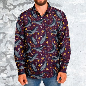 Whale Long Sleeve Shirt in Lilac main image 0