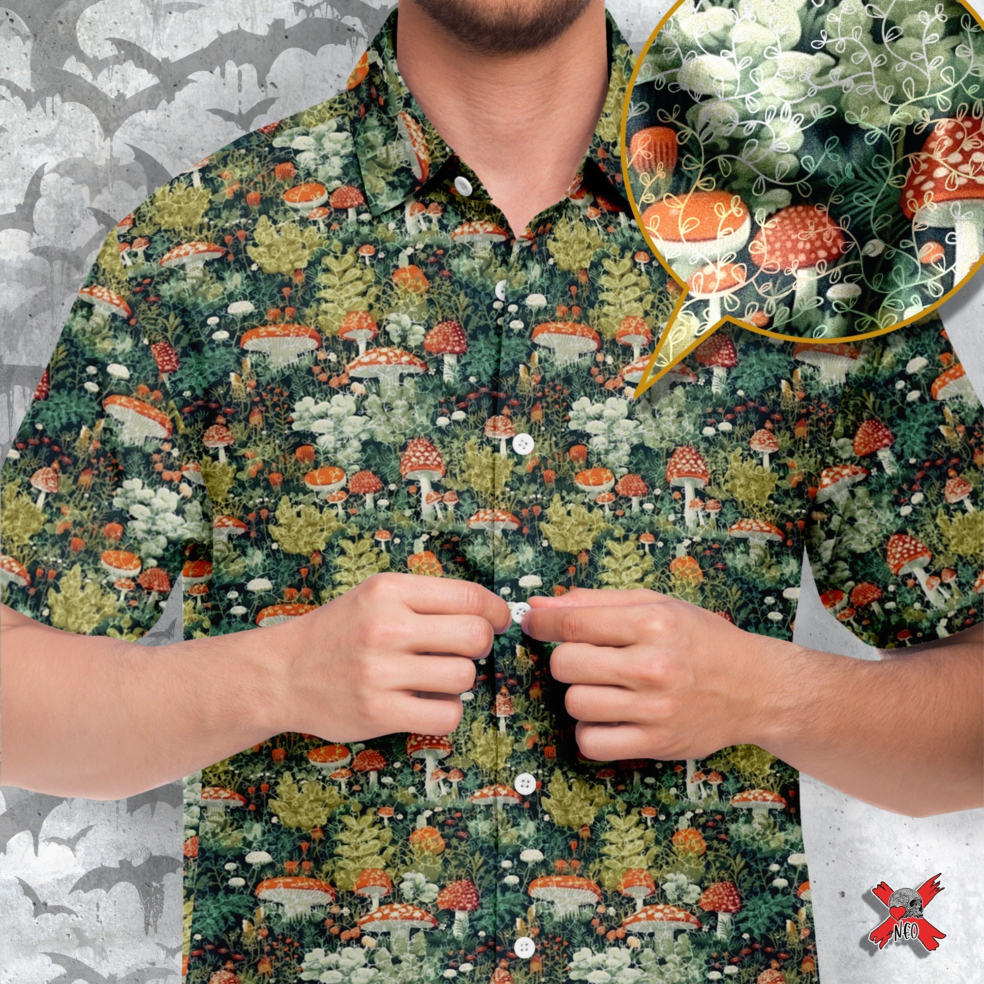 MIDORIKAWA 23SS FLOWER ANGEL SHORT SHIRT
