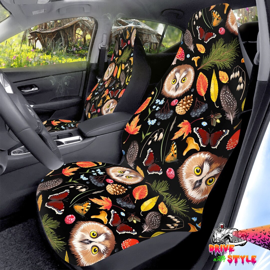 Cottagecore Nature Nest Car Seat Covers Mushroom Floral Boho Etsy