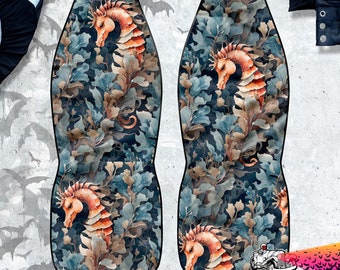 Seahorse Car Seat Cover Set - hippocampus fish, sea horse animal Car Accessories