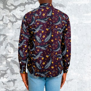 Whale Long Sleeve Shirt in Lilac main image 1