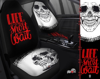 Grunge Skull Autositzbezüge: Goth Schwarz Weiß Beschützer