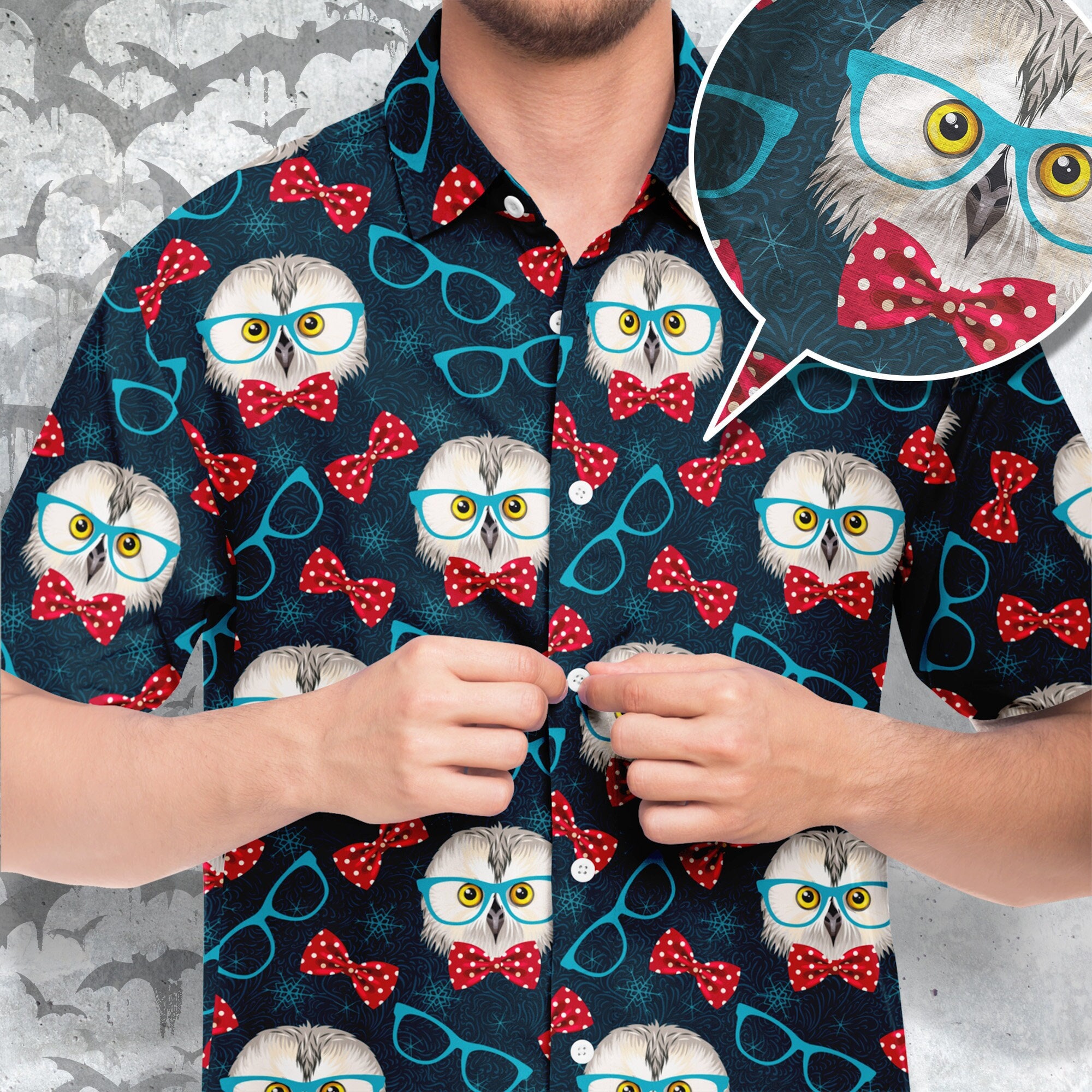 owl dress shirt Owl Watcher Men's Dress Shirt | Indigenous Art
