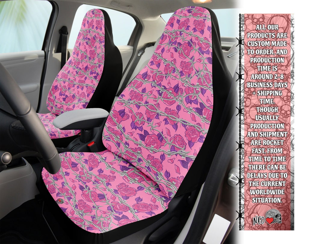 Pastel Goth Car Accessories, Forbidden Tenderness Car Seat Covers
