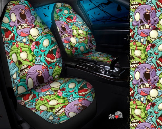 Fünf Sitze Schutzhülle Leinen Cartoon Autositzbezug Vier
