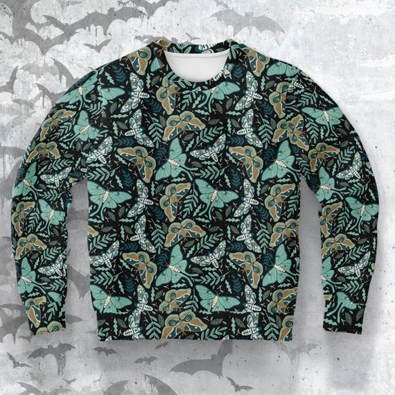 Cottagecore butterflies Sweatshirt, Goth Shirt, Mystic Clothing,  Magical moth boho, queer clothes
