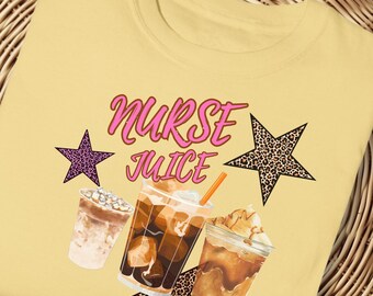 nurse mom Juice shirt, Funny Trendy Mom Shirt Design  shirts, coffee Drink work Mom nurse Life ,comfort color Graphic Tee, funny nurse shirt