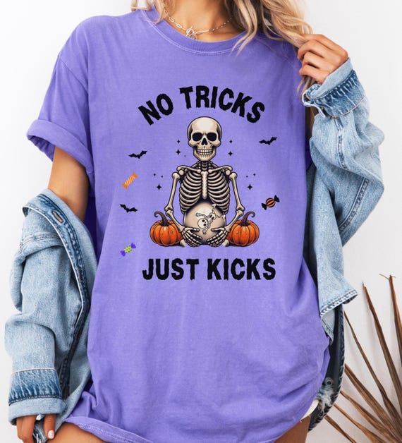 Camiseta de maternidad de esqueleto para Halloween, divertida