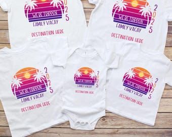 We Be Trippin group family vacation shirt , family vacation shirt, Personalized Trip Outfit Family Vacation, Matching Shirts, palm tree T