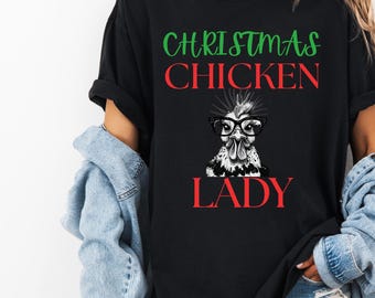 Crazy christmas Chicken ShirtWomen Chicken TeeFunny Farmer ShirtAnimal Shirt,Mothers Day Chicken Shirt,Chicken Lover TeeFarm Shirt