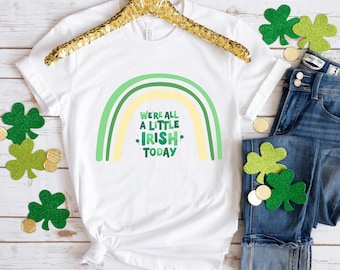 grün St. Patty Regenbogen St Patrick's Day T-Shirt, St Patrick's Day Shirt, süßes St. Paddy's T-Shirt, Patrick's Lucky Tee, lustiges irisches T-Shirt, irsh T