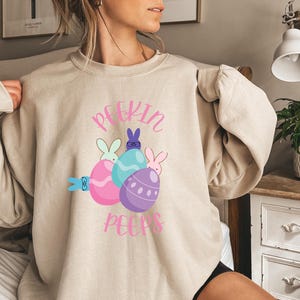 Cute easter shirt for everyone, Womans peeps shirt, Cute easter shirt for her,Easter Day outfit, Easter day, Easter day shirt, Cute bunny