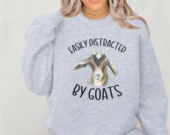 Goat Lover ShirtAnimal Lover T-ShirtFunny Goat ShirtCute Animal ShirtEasily Distracted By Goats ShirtAnimal Lovers Gift, Farm Life
